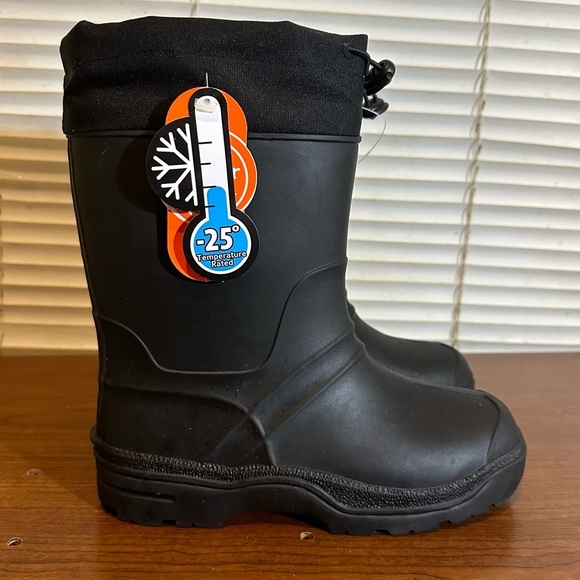 Wonder Nation Icestorm Black Winter Waterproof Insulated Snow Boots - Picture 7 of 10